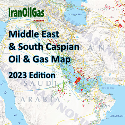 Middle East & South Caspian Oil & Gas Map
