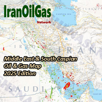 Middle East & South Caspian Oil & Gas Map